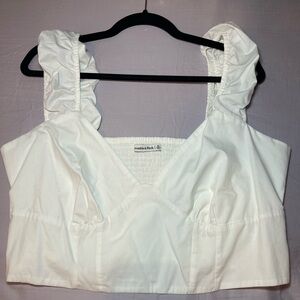 Abercrombie & Fitch White Crop Top